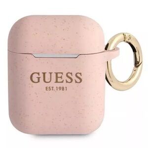 GUESS Silicone | Cute Guess Case with Keychain | AirPods Gen 1 & 2